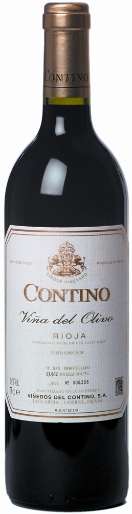 2007 Viña del Olivo, Contino, Rioja bottle shot.