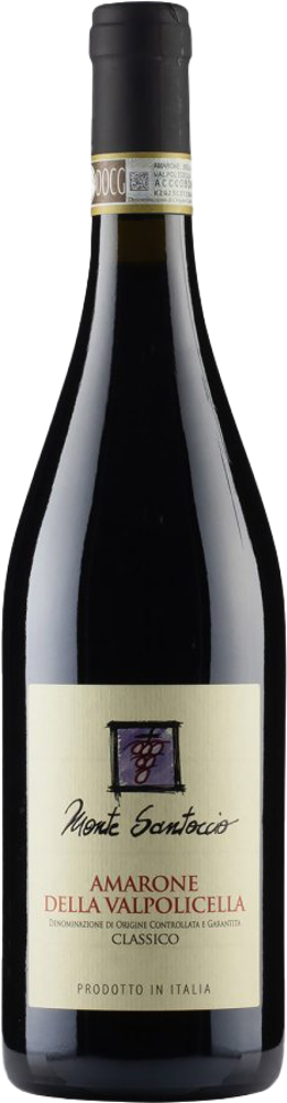 2018 Amarone della Valpolicella, Monte Santoccio, Nicola Ferrari bottle shot.