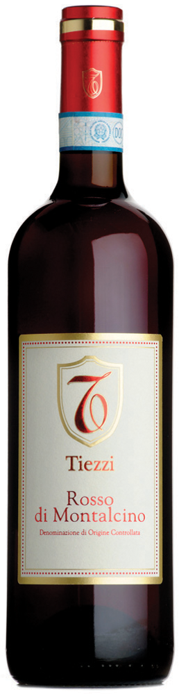 2019 Rosso di Montalcino, Tiezzi bottle shot.