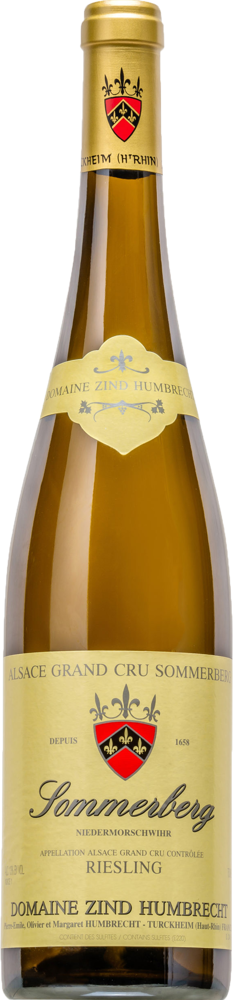 2023 Riesling, Grand Cru Sommerberg, Domaine Zind Humbrecht bottle shot.