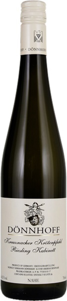 2022 Kreuznacher Krötenpfuhl Riesling Kabinett, Dönnhoff, Nahe bottle shot.