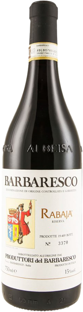 2020 Barbaresco Rabajà Riserva, Produttori del Barbaresco bottle shot.