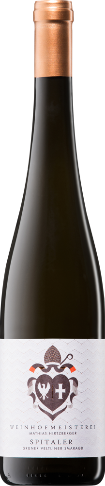 2022 Grüner Veltliner Spitaler, Smaragd, Mathias Hirtzberger, Wachau bottle shot.