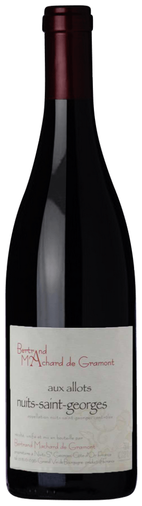 2022 Nuits-St-Georges, Aux Allots, Domaine Bertrand et Axelle Machard de Gramont bottle shot.