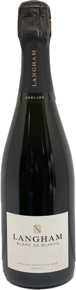 N/V Blanc de Blancs Extra Brut, Langham Wine Estate, Dorset (2019 Base Vintage) **TEST** bottle shot.