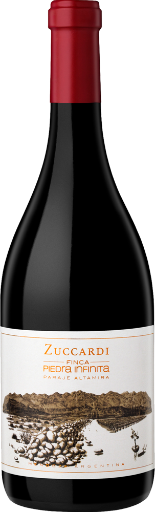 2019 Finca Piedra Infinita, Zuccardi, Altamira, Mendoza bottle shot.