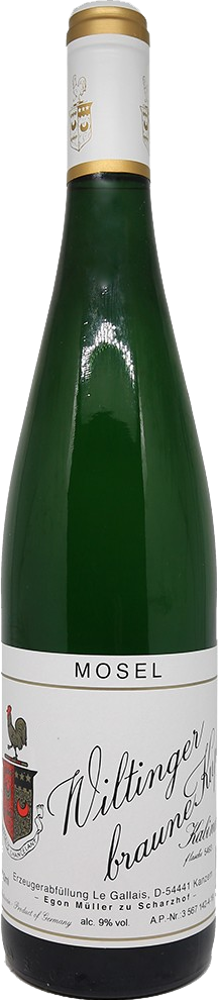 2022 Wiltinger-Braune Kupp Riesling Kabinett Le Gallais, Egon Müller, Saar bottle shot.