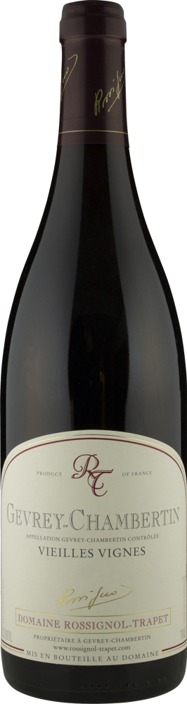 2022 Gevrey-Chambertin Vieilles Vignes, Domaine Rossignol-Trapet bottle shot.