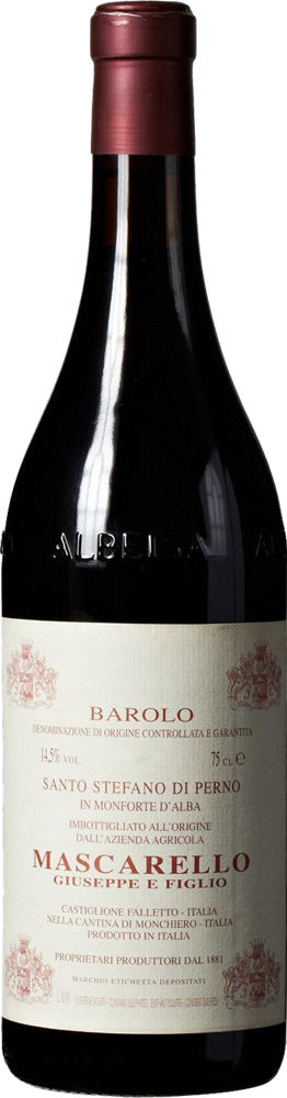 2019 Barolo Santo Stefano di Perno, Giuseppe Mascarello bottle shot.