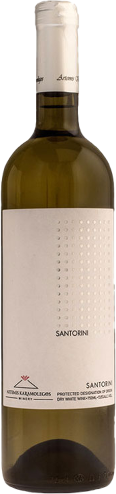 2022 Assyrtiko, Artemis Karamolegos, Santorini bottle shot.