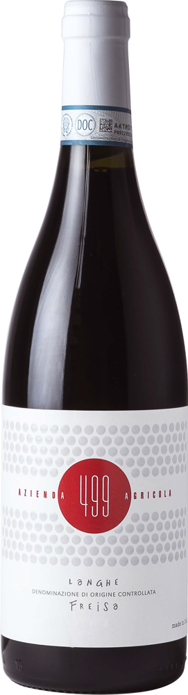 2015 Langhe Freisa Coste dei Fre, Azienda Agricola 499, Piedmont bottle shot.