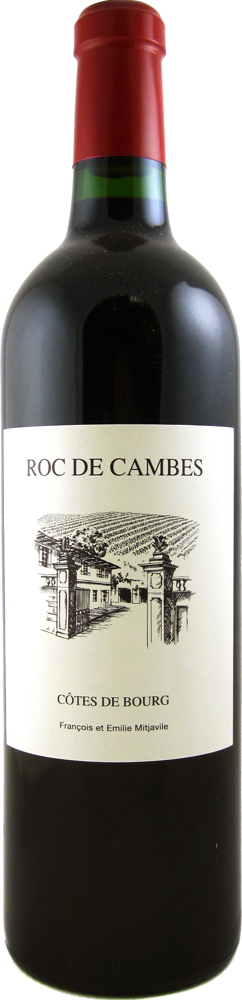 2020 Château Roc de Cambes, Côtes de Bourg bottle shot.