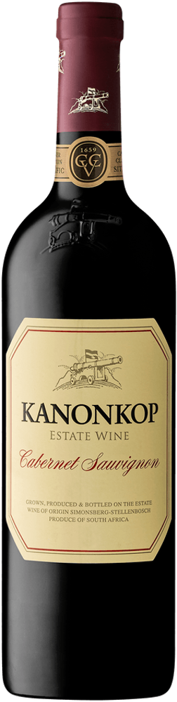 2018 Cabernet Sauvignon, Kanonkop, Stellenbosch bottle shot.