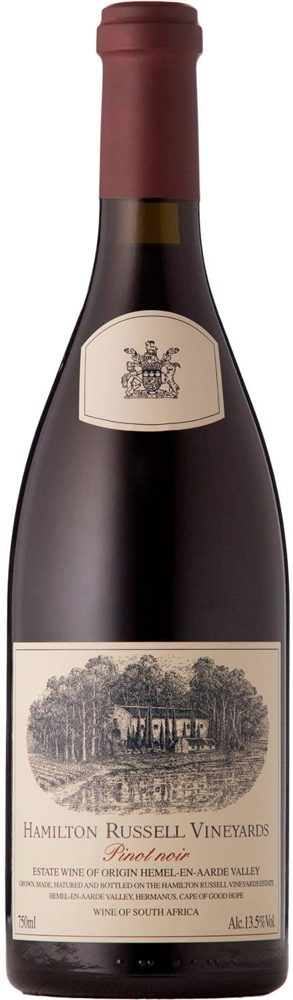 2018 Pinot Noir, Hamilton Russell, Hemel-en-Aarde bottle shot.
