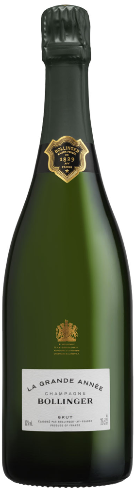 2005 La Grande Année, Champagne Bollinger bottle shot.