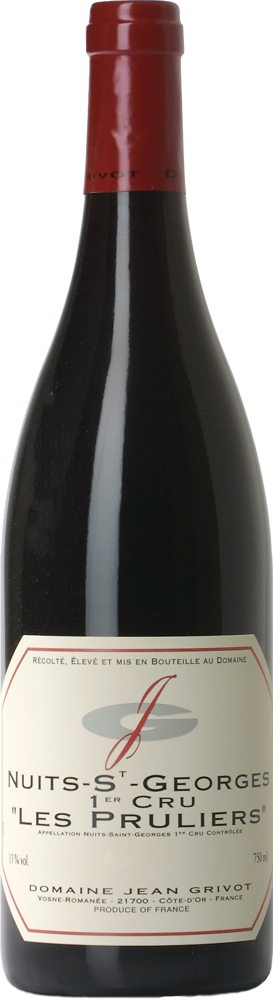 2018 Nuits-St-Georges 1er Cru Les Pruliers, Jean Grivot bottle shot.