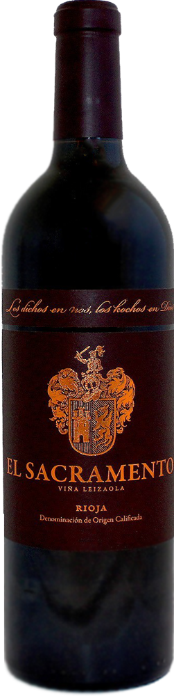 2013 El Sacramento, Viña Leizaola, Rioja bottle shot.