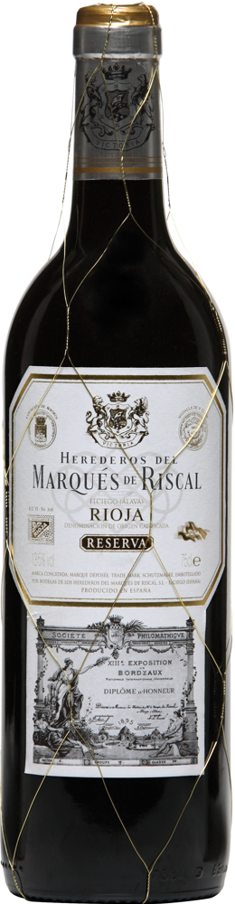 2010 Rioja Reserva, Marqués de Riscal bottle shot.