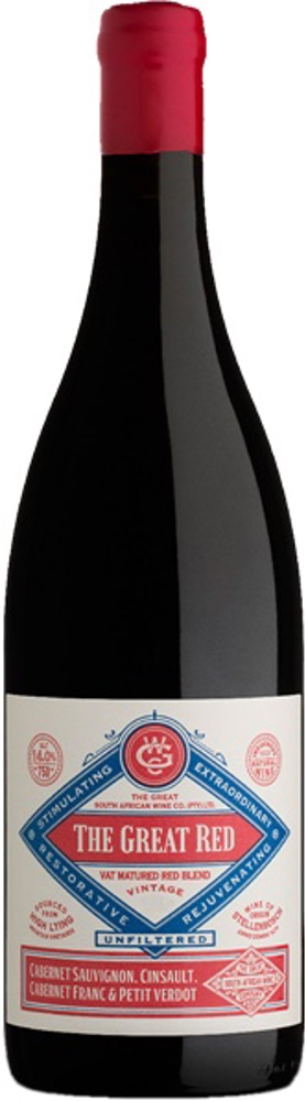 2017 Great Red, Great South African Wine Co. bottle shot.