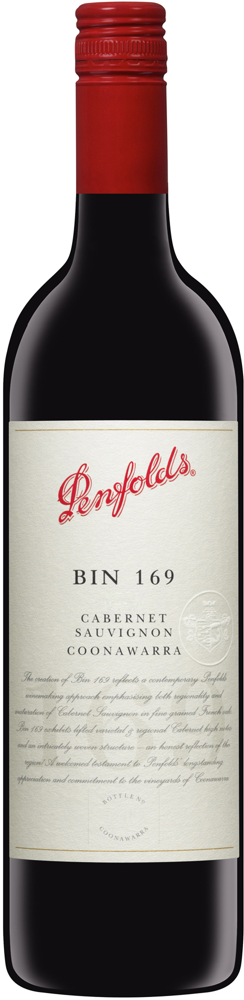 2009 Penfolds Bin 169 Cabernet Sauvignon, Coonawarra bottle shot.