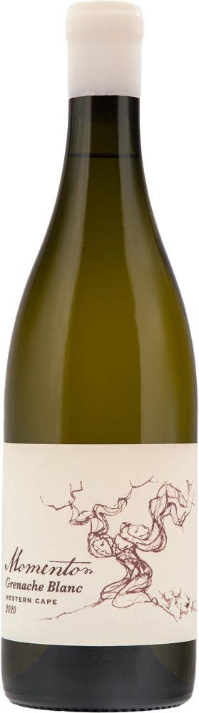 2020 Grenache Blanc, Momento, Western Cape bottle shot.