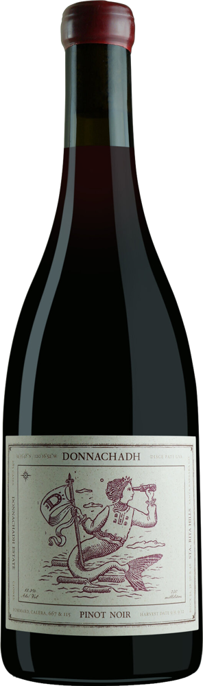 2019 Estate Pinot Noir, Donnachadh, Santa Rita Hills bottle shot.
