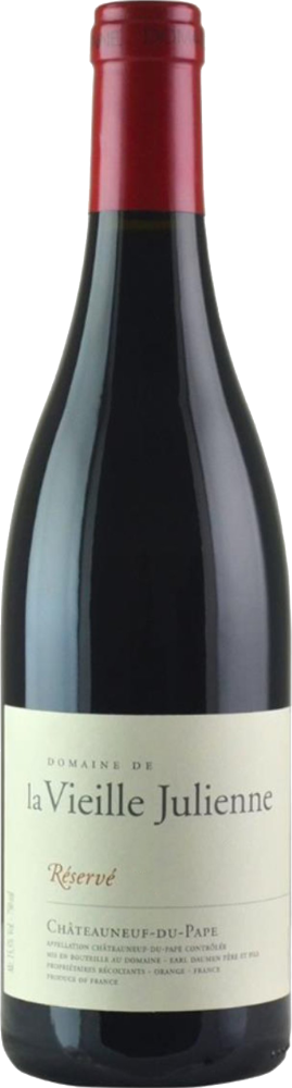 2017 Châteauneuf-du-Pape Cuvée Réservé, Domaine de la Vieille Julienne bottle shot.