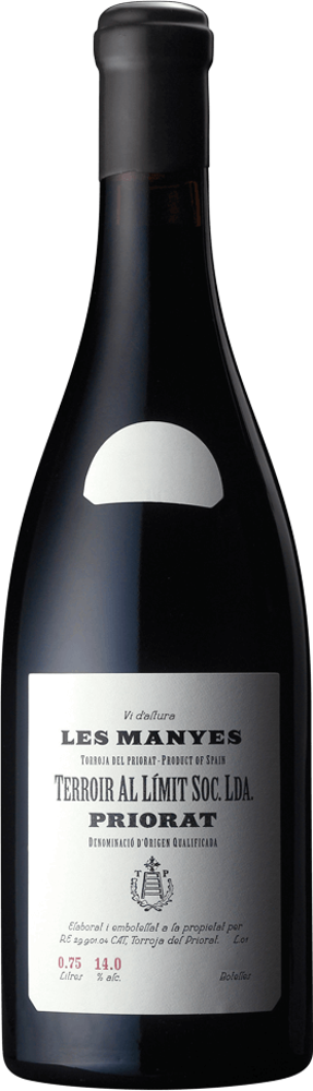 2022 Les Manyes, Terroir Al Límit, Priorat bottle shot.