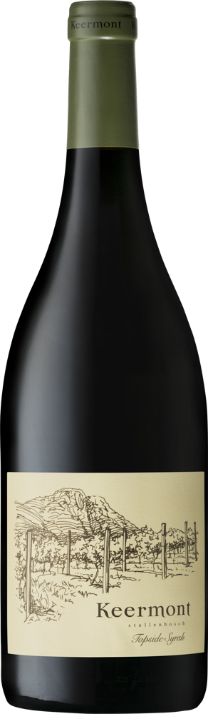 2018 Topside Syrah, Keermont, Stellenbosch bottle shot.