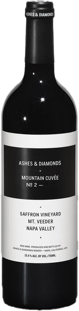2018 Mountain Cuvée Nº 2, Saffron Vineyard, Ashes & Diamonds, Napa Valley bottle shot.