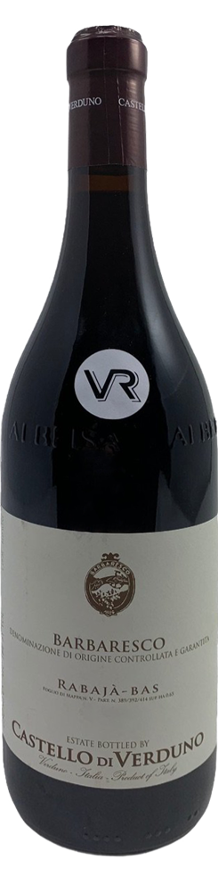 2019 Barbaresco Rabajà-Bas, Castello di Verduno, Piedmont bottle shot.