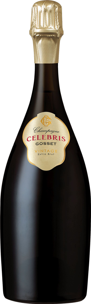 2012 Celebris Blanc de Blancs Brut, Champagne Gosset bottle shot.