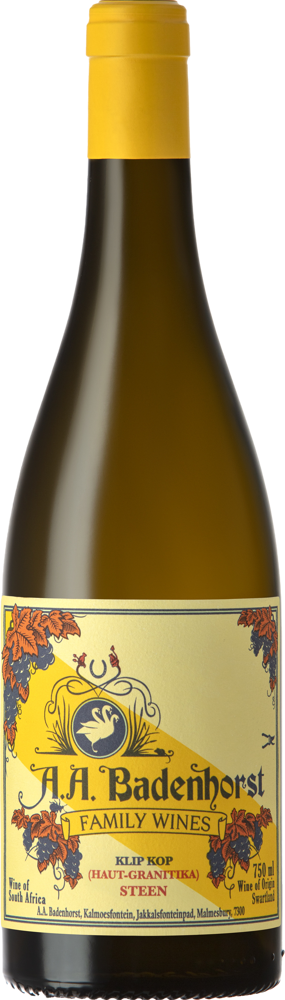 2022 Klipkop Chenin Blanc, AA Badenhorst bottle shot.