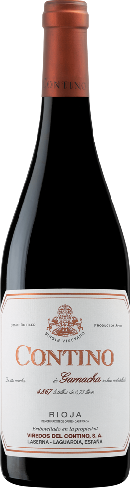 2018 Garnacha, Contino, Rioja bottle shot.
