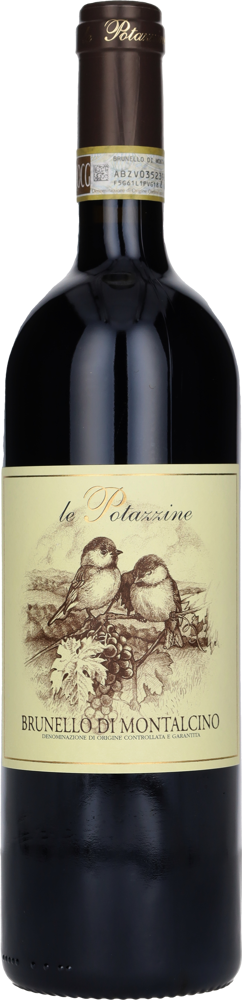 2017 Brunello di Montalcino, Le Potazzine, Gorelli, Tuscany bottle shot.