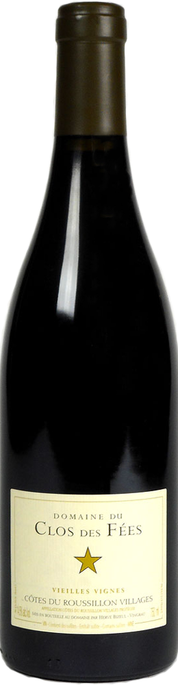 2020 Clos des Fées Vieilles Vignes, Côtes du Roussillon Villages bottle shot.