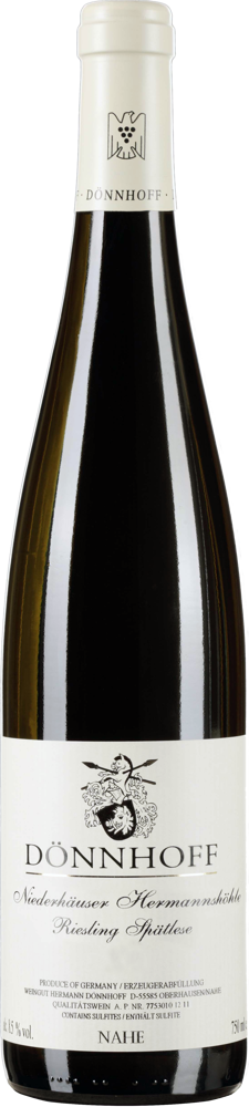 2016 Niederhauser Hermannshöhle Riesling Spätlese, Dönnhoff, Nahe bottle shot.
