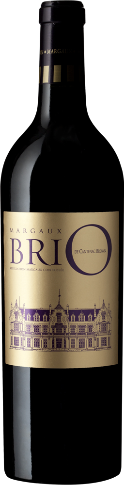 2019 Brio de Cantenac Brown, Margaux bottle shot.