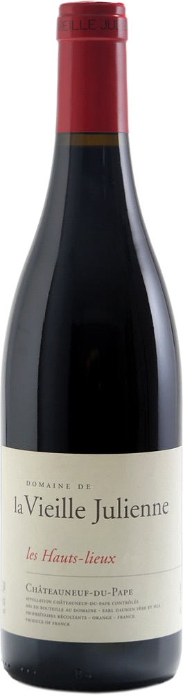 2017 Châteauneuf-du-Pape Les Hauts-Lieux, Domaine de la Vieille Julienne bottle shot.