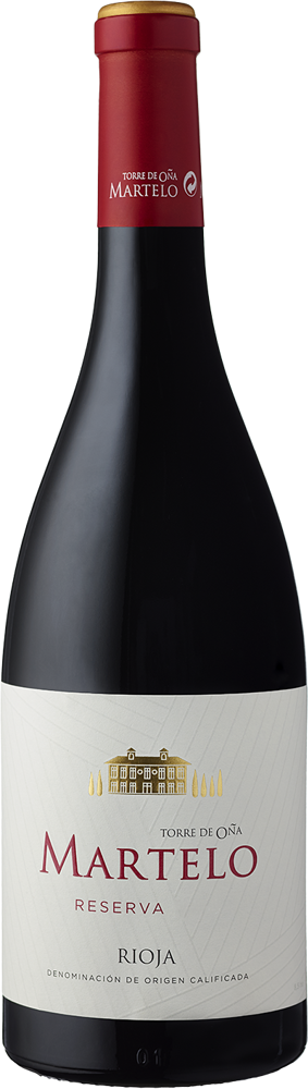 2015 Martelo Reserva, Torre de Oña, La Rioja Alta, Rioja bottle shot.