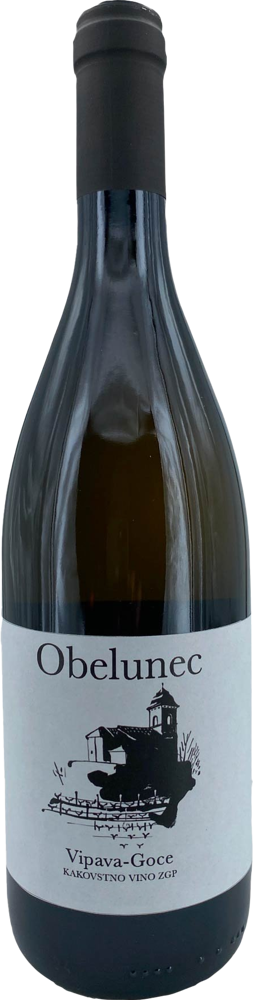 2019 Chardonnay vigna Obelunec, Kmetija Hedele, Slovenia bottle shot.