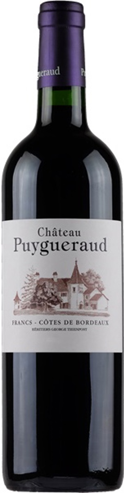 2021 Château Puygueraud, Cotes de Francs bottle shot.