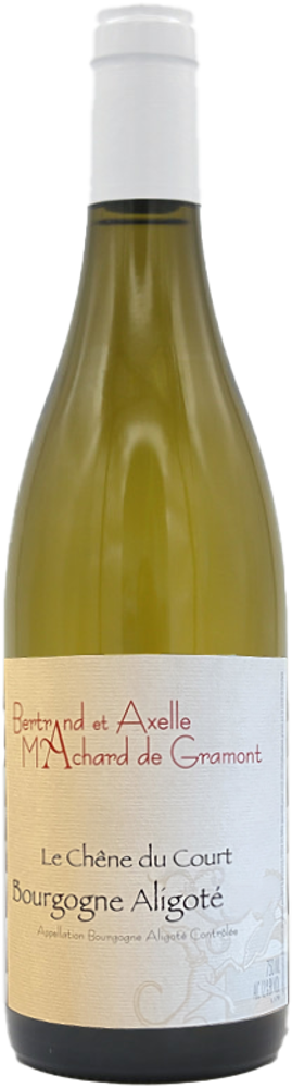 2022 Bourgogne Aligoté, Le Chêne du Court, Domaine Bertrand et Axelle Machard de Gramont bottle shot.