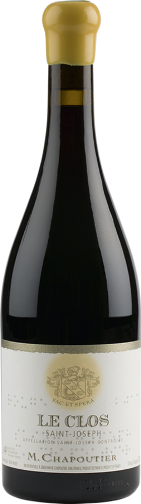 2021 St Joseph Le Clos, M. Chapoutier bottle shot.