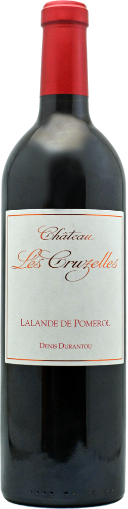 2022 Château Les Cruzelles, Lalande de Pomerol bottle shot.