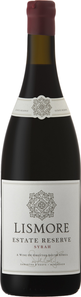 2021 Reserve Syrah, Lismore Estate Vineyards, Greyton bottle shot.