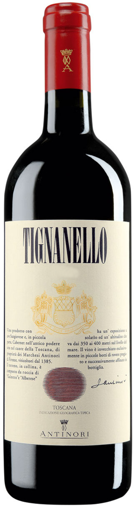2015 Tignanello, Antinori, Tuscany bottle shot.