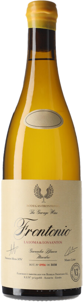 2021 La Loma y Los Santos Garnacha Blanca, Bodegas Frontonio, Vadejalón bottle shot.