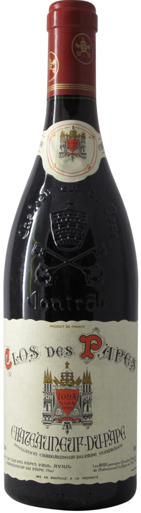2001 Châteauneuf-du-Pape, Clos des Papes bottle shot.