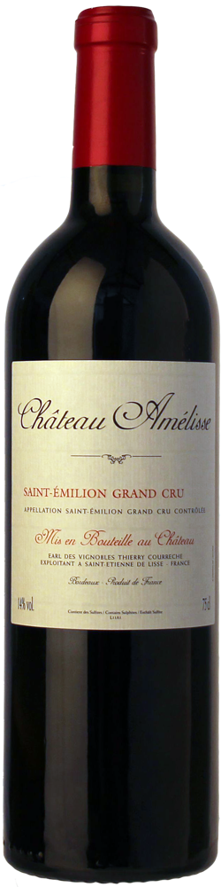 2015 Château Amélisse, St.Emilion Grand Cru bottle shot.